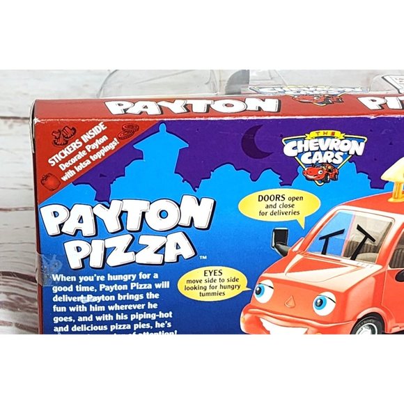 Vintage 2005 Chevron Cars Payton Pizza - Techron Stickers Inside Toy Car - Picture 13 of 16